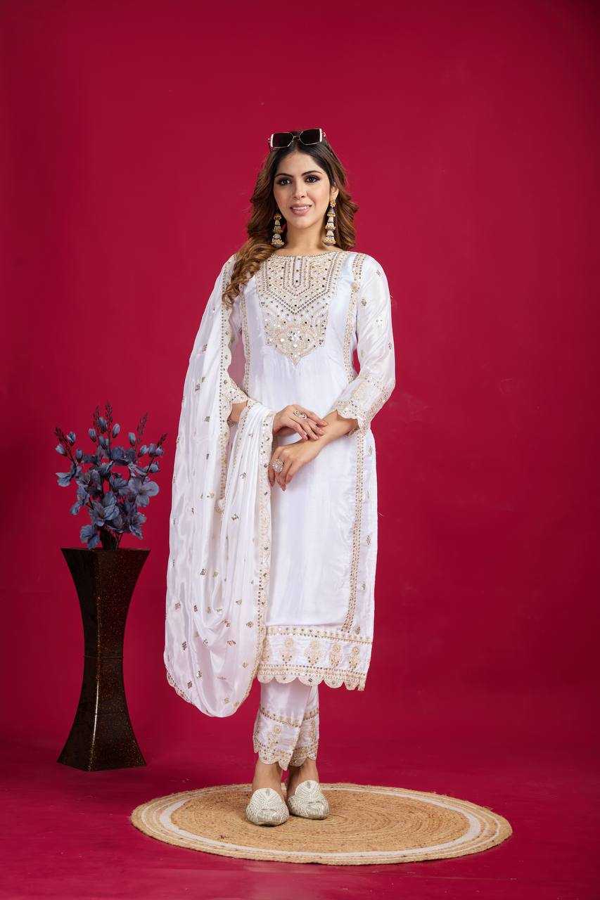 Ynf Chinon Silk KESH499 5001 Suits & Dresses Wholesale Ladies Suits Embroidery Suits Party wear suits Manufacturer