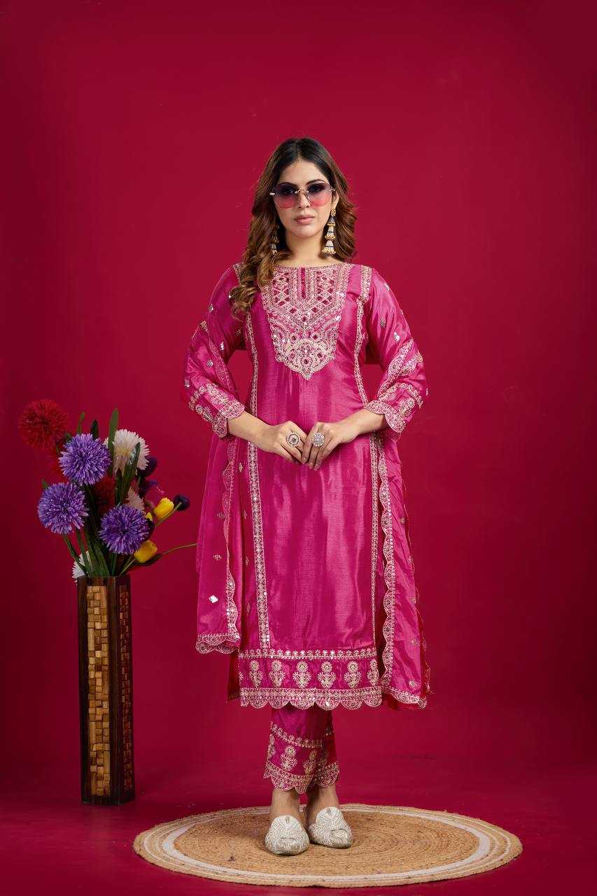 Ynf Chinon Silk KESH499 5001 Suits & Dresses Wholesale Ladies Suits Embroidery Suits Party wear suits Manufacturer