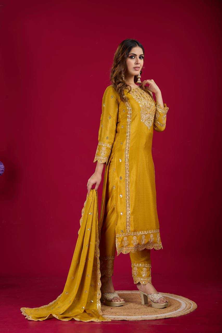 Ynf Chinon Silk KESH499 5001 Suits & Dresses Wholesale Ladies Suits Embroidery Suits Party wear suits Manufacturer