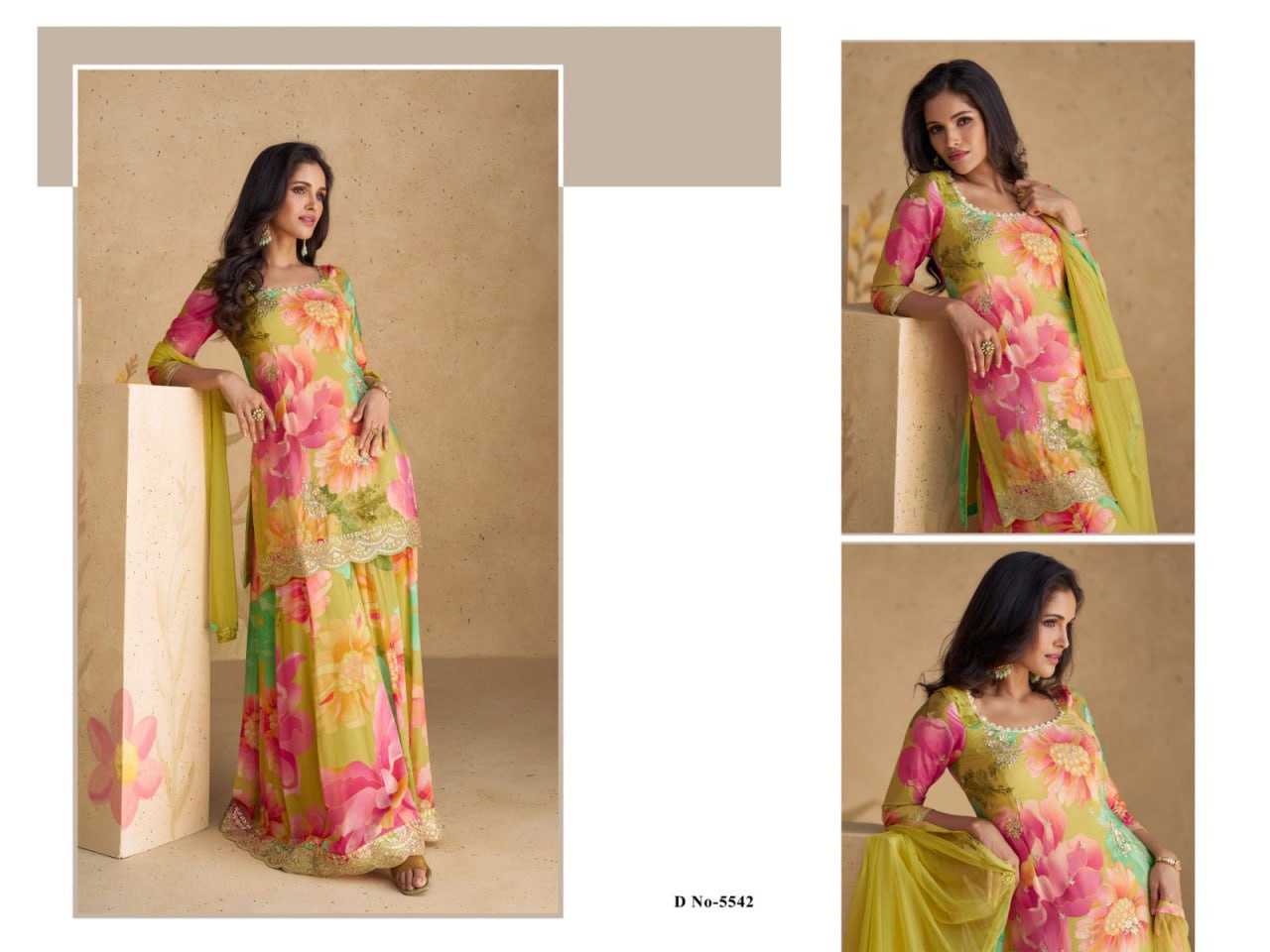 Ynf Chinon Silk KESH504 5538 Suits & Dresses Wedding Collections Festive Collections Wholesale Printed Suits Embroidery Suits Ladies Silk Suit Manufacturer