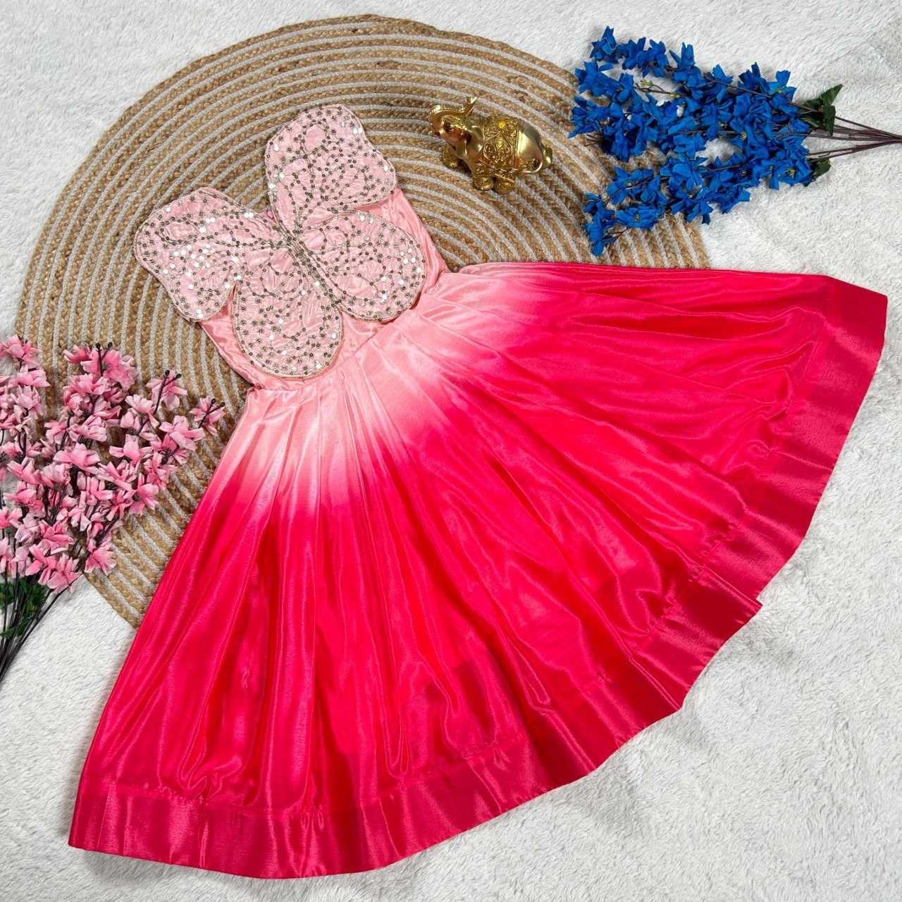 Ynf Chinon Silk KESH505 341 Kids Wear Wholesale Kids Gown Kids Frocks Kids Party Wear Ethnic Manufacturer