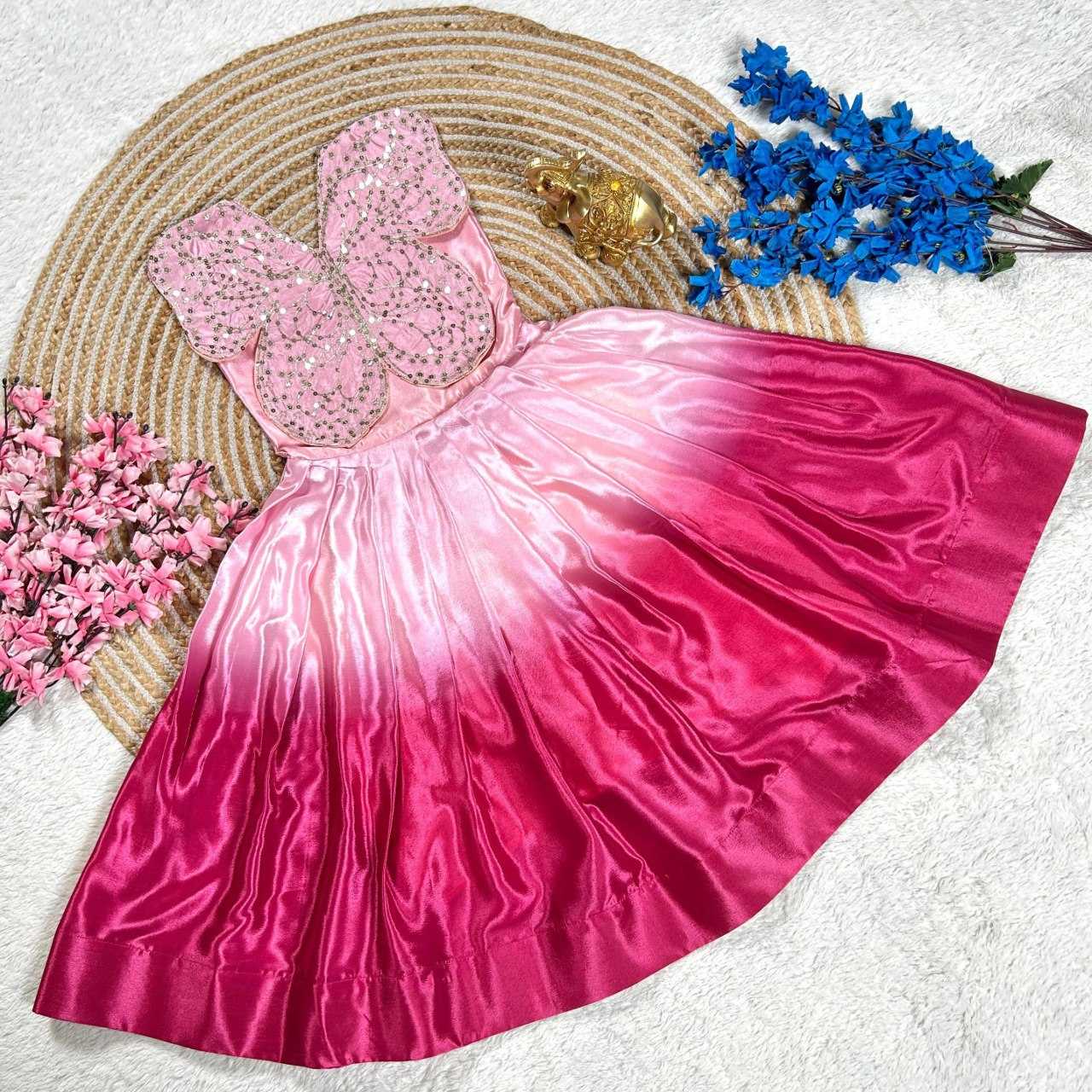 Ynf Chinon Silk KESH505 341 Kids Wear Wholesale Kids Gown Kids Frocks Kids Party Wear Ethnic Manufacturer