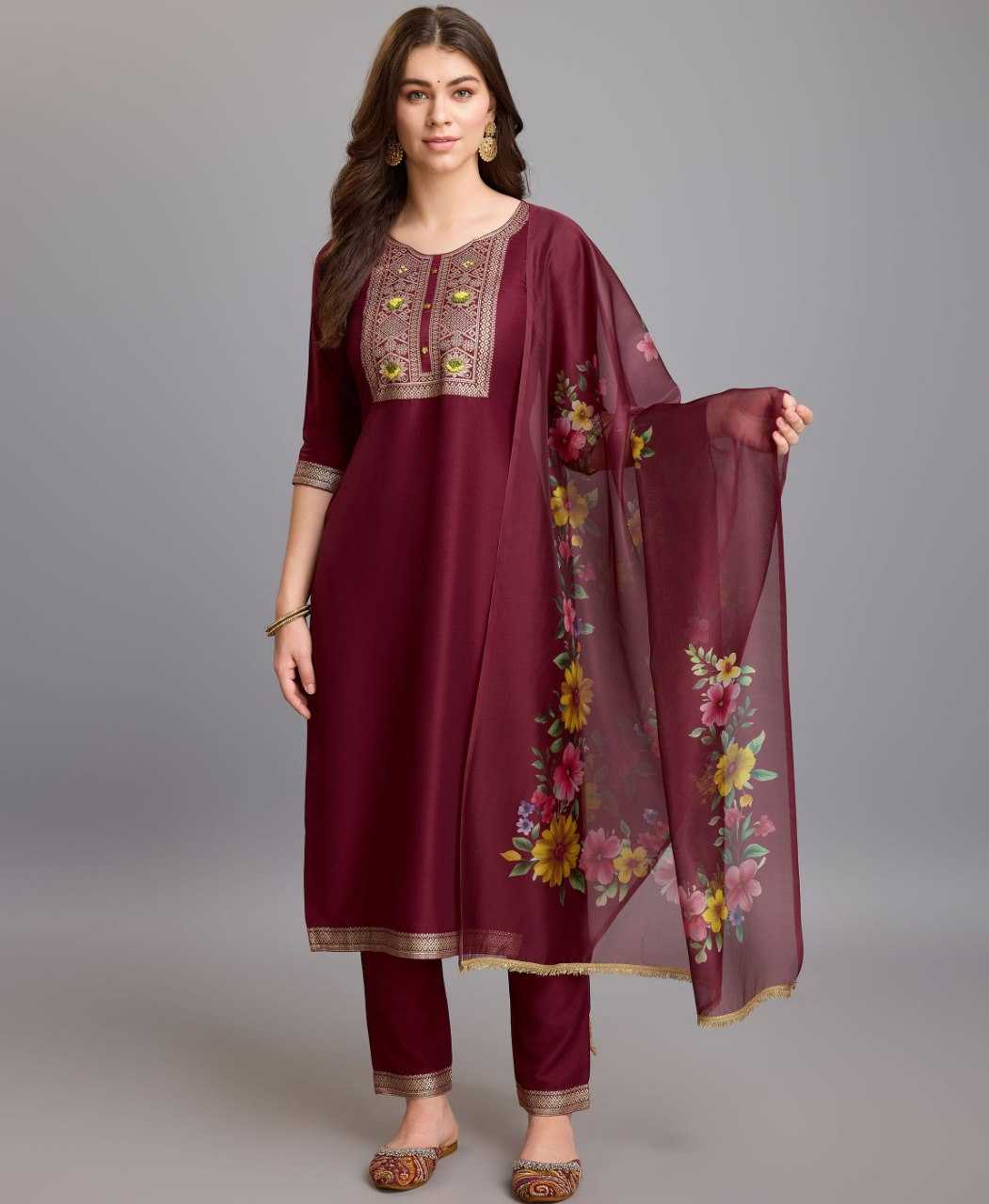 Ynf Chinon Silk KESH507 136 Suits & Dresses Wholesale Party wear suits Designer Suits Long Kurti Suits Manufacturer