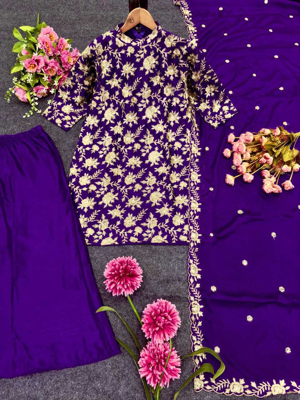 Ynf Chinon Silk KESH516 9264 Suits & Dresses Wholesale Embroidery Suits Palazzo Suit Party wear suits Manufacturer