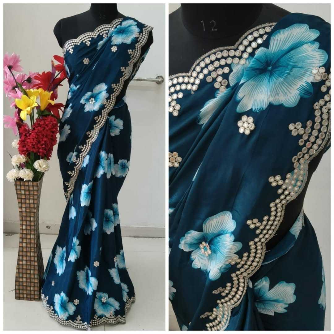 Ynf Chinon Silk RIN128 JK 118 Silk Sarees Wedding Collections Festive Collections Wholesale Printed Silk Saree Designer Silk Sarees Silk Sarees For Weddings Manufacturer