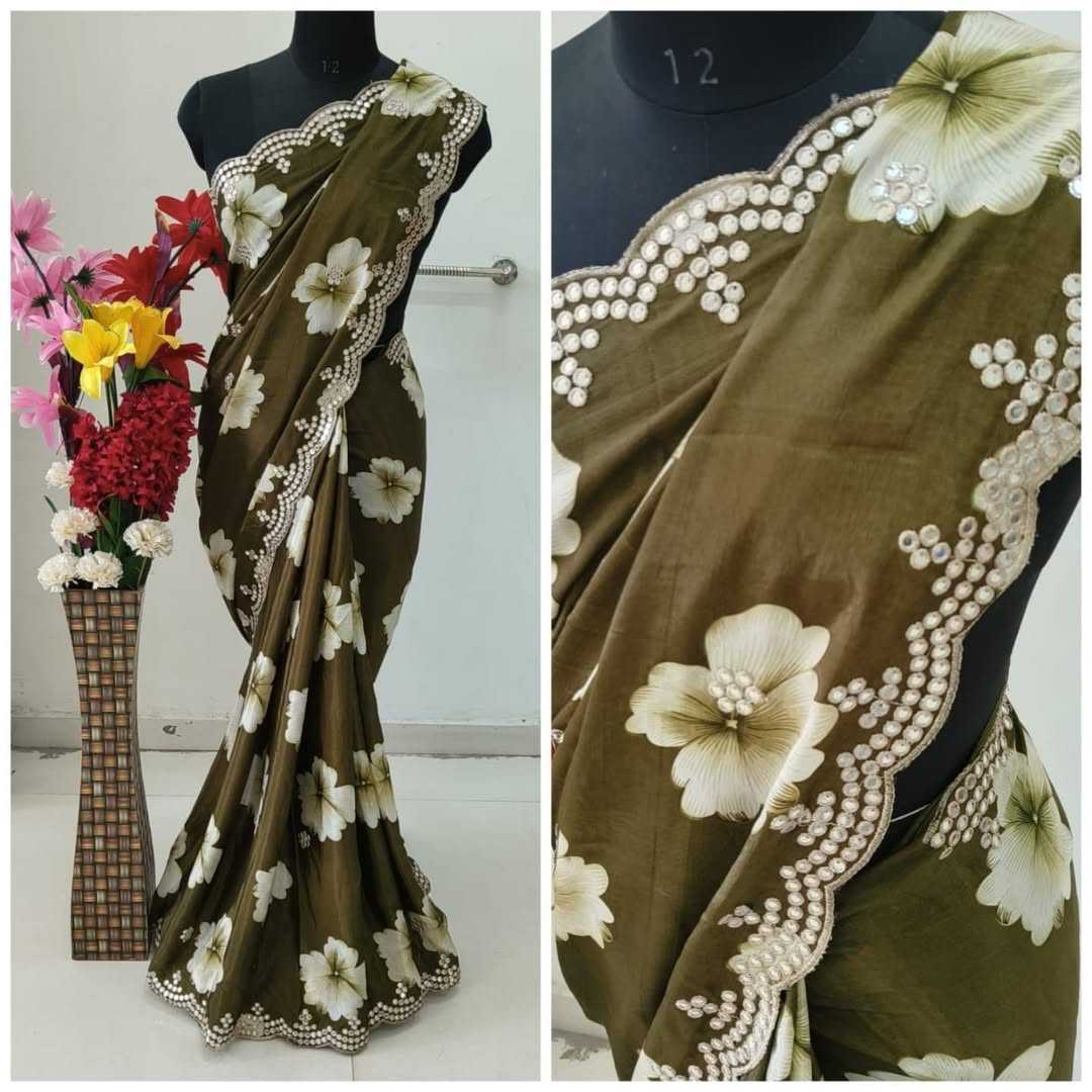 Ynf Chinon Silk RIN128 JK 118 Silk Sarees Wedding Collections Festive Collections Wholesale Printed Silk Saree Designer Silk Sarees Silk Sarees For Weddings Manufacturer
