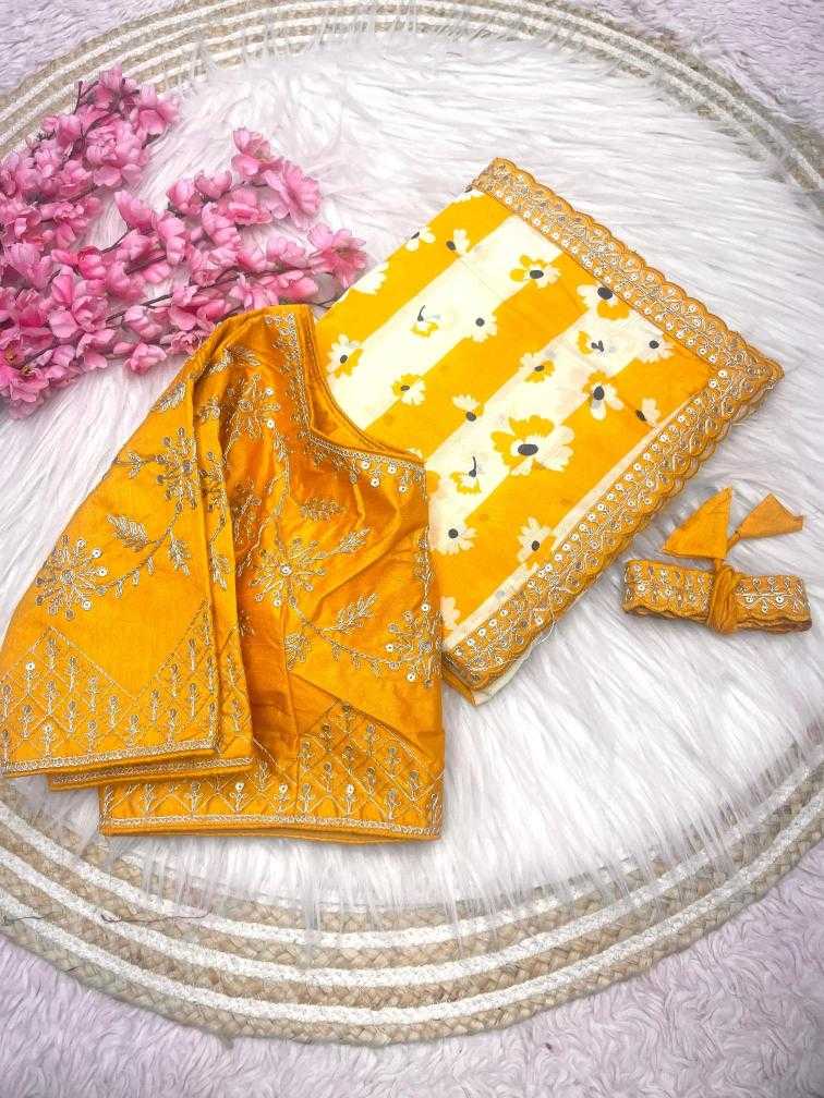 Ynf Chinon Silk RIN128 NATURAL Silk Sarees Wedding Collections Festive Collections Wholesale Soft Silk Sarees Printed Silk Saree Designer Silk Sarees Manufacturer