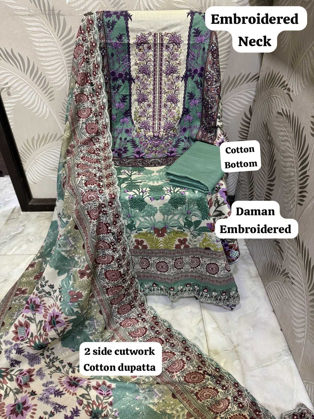 Ynf Cotton KESH444 BIN SAEED Suits & Dresses Wedding Collections Festive Collections Wholesale Printed Suits Embroidery Suits Cotton Suits Manufacturer
