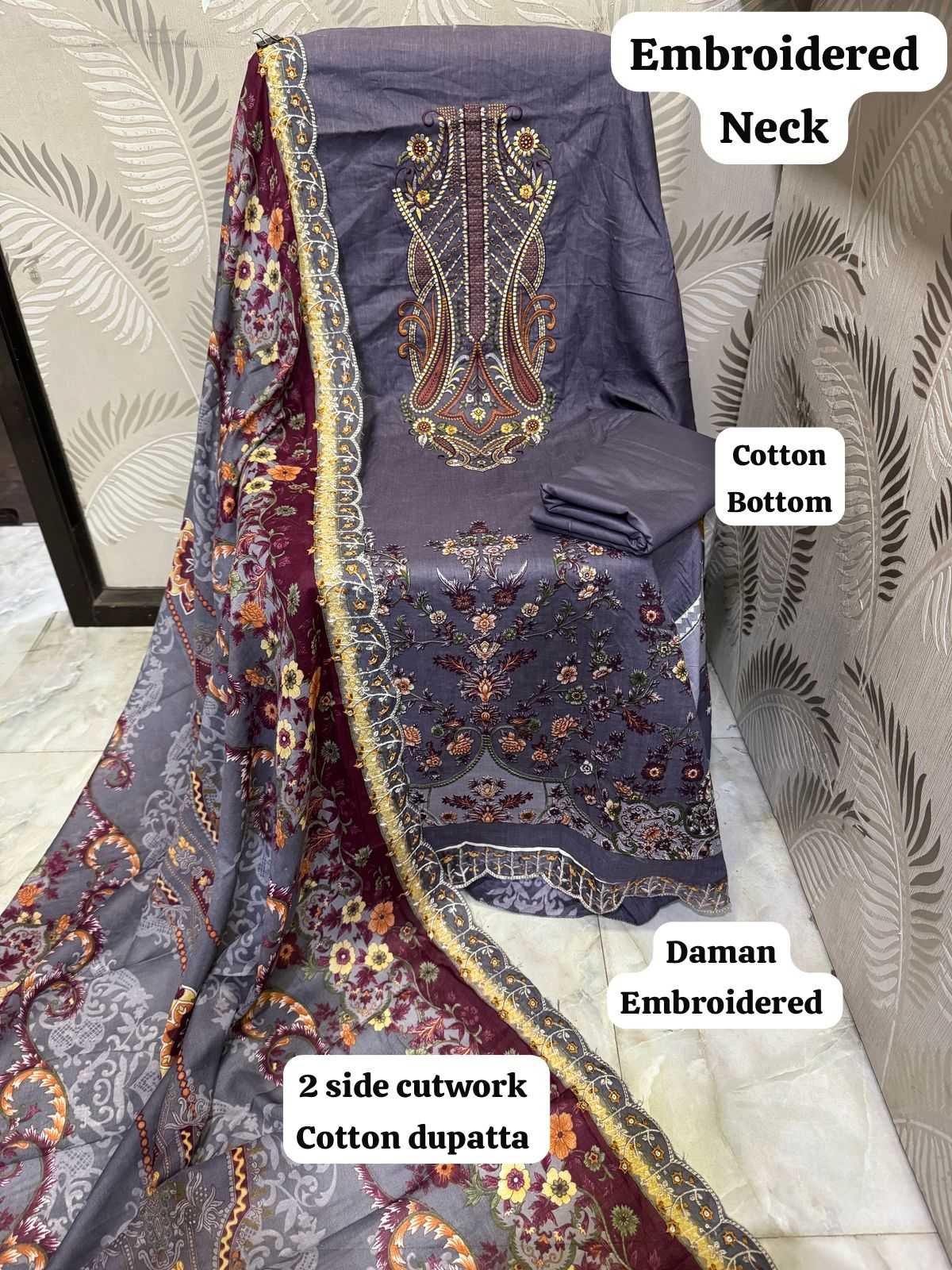 Ynf Cotton KESH444 BIN SAEED Suits & Dresses Wedding Collections Festive Collections Wholesale Printed Suits Embroidery Suits Cotton Suits Manufacturer