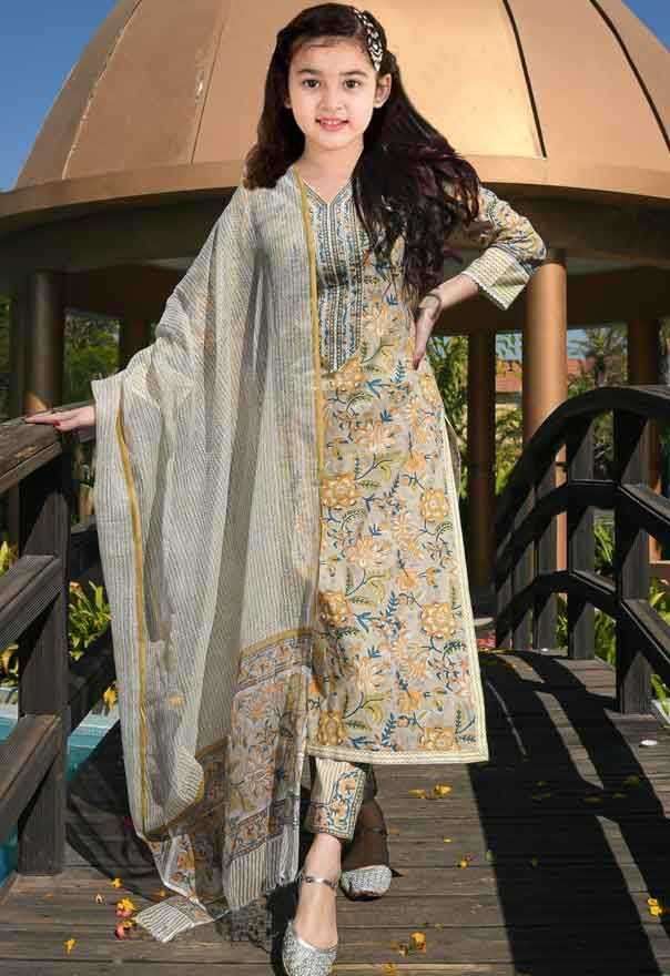 Ynf Cotton KESH461 96 Western Wears Kids Wear Festive Collections Wholesale Kids Frocks Girls Cotton Frocks Ethnic Dresses For Kids Manufacturer