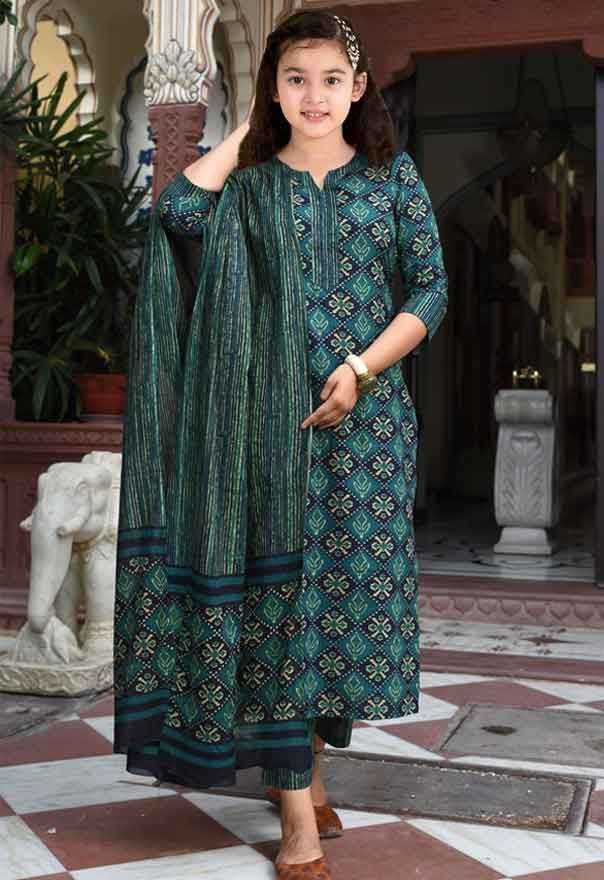 Ynf Cotton KESH461 96 Western Wears Kids Wear Festive Collections Wholesale Kids Frocks Girls Cotton Frocks Ethnic Dresses For Kids Manufacturer