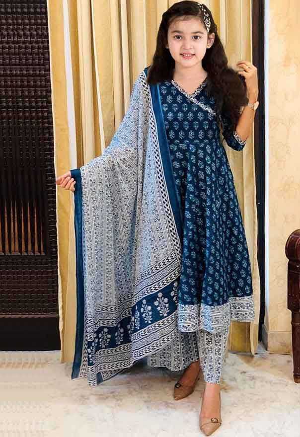 Ynf Cotton KESH461 96 Western Wears Kids Wear Festive Collections Wholesale Kids Frocks Girls Cotton Frocks Ethnic Dresses For Kids Manufacturer