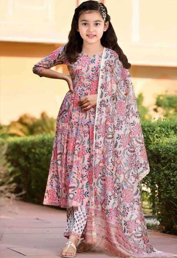 Ynf Cotton KESH461 96 Western Wears Kids Wear Festive Collections Wholesale Kids Frocks Girls Cotton Frocks Ethnic Dresses For Kids Manufacturer