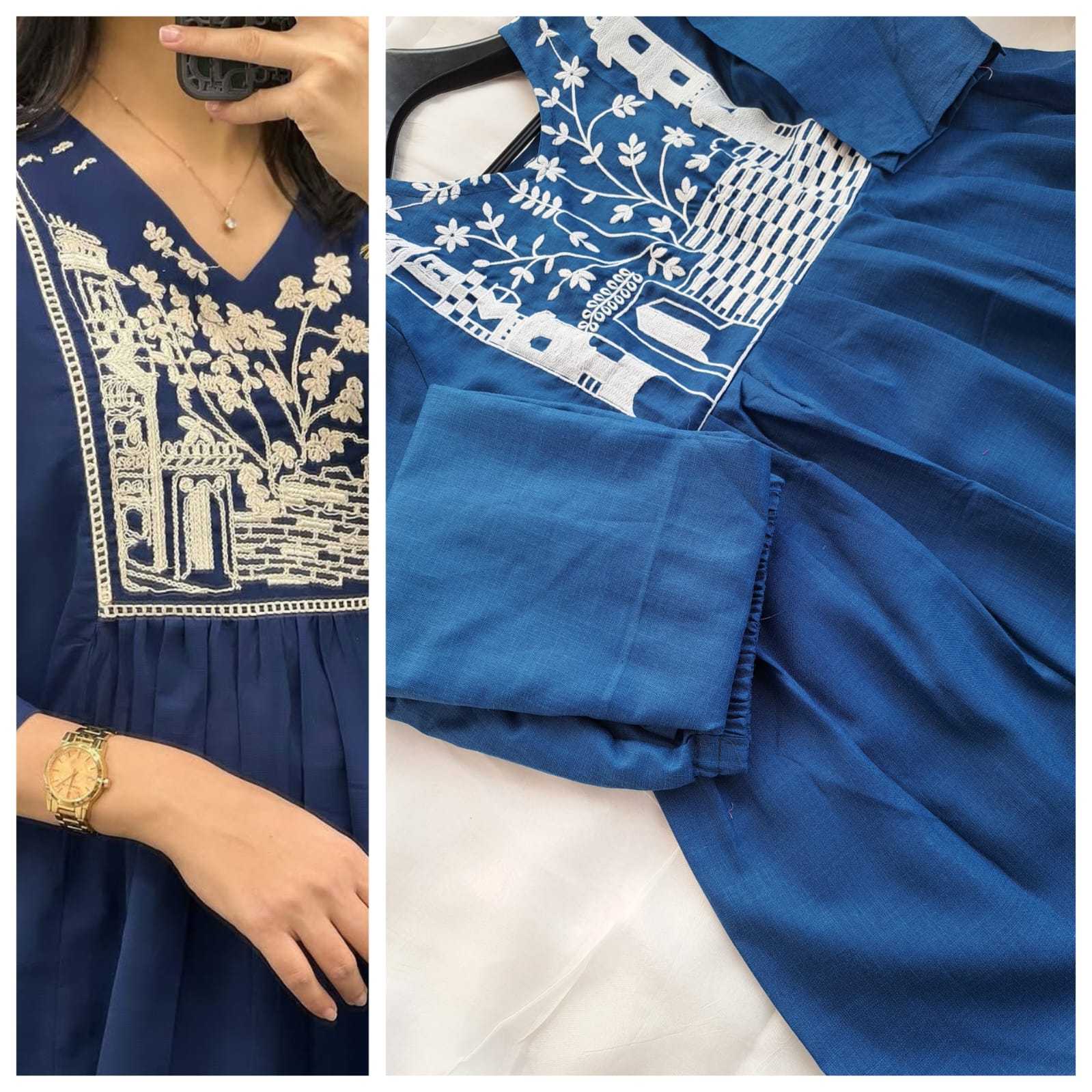 Ynf Cotton KESH502 1009 Kurti Wholesale Short Kurtis Cotton Kurtis Embroidered Kurtis Manufacturer