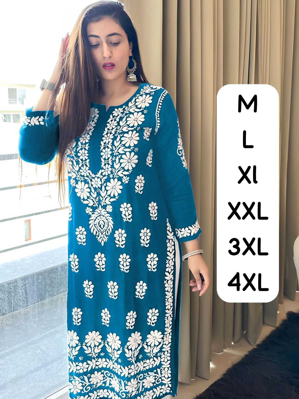 Ynf Cotton KESH502 575 Kurti Wholesale Cotton Kurtis Rayon Kurtis Chikan Kurti Manufacturer