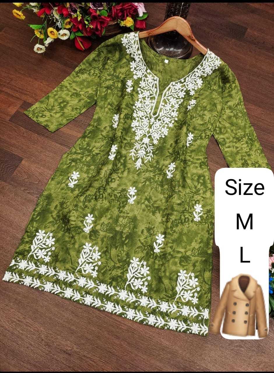 Ynf Cotton KESH502 Chikankari Kurti Wholesale Printed Kurtis Cotton Kurtis Chikan Kurti Manufacturer