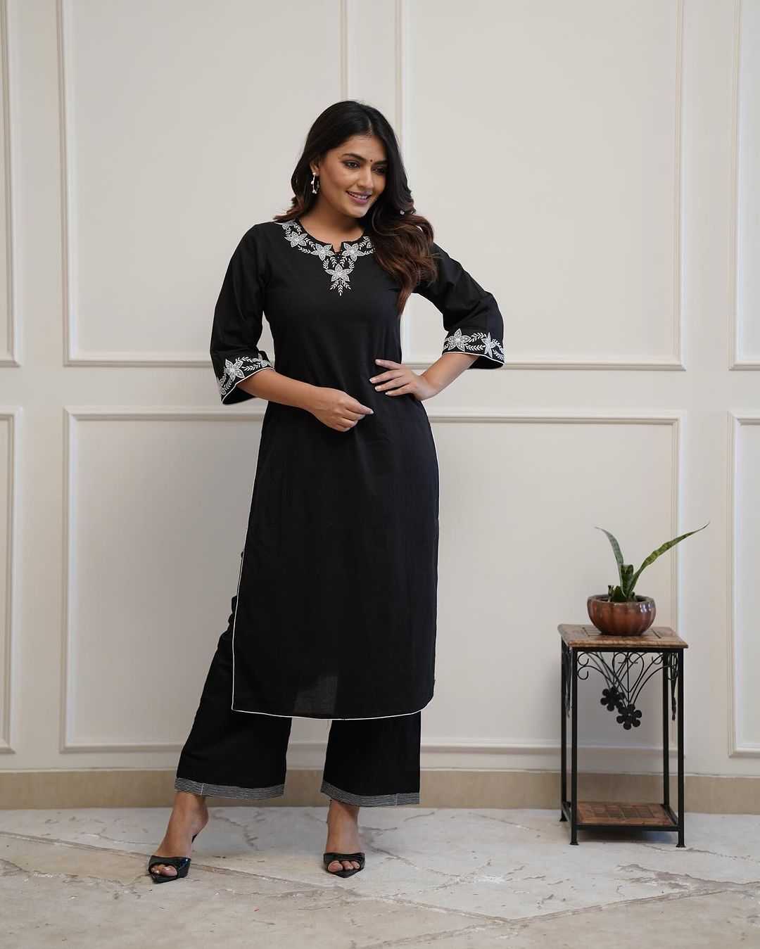Ynf Cotton KESH502 Upgrade Kurti Wholesale Designer Kurtis Embroidered Kurtis Kurti With Palazzo Manufacturer