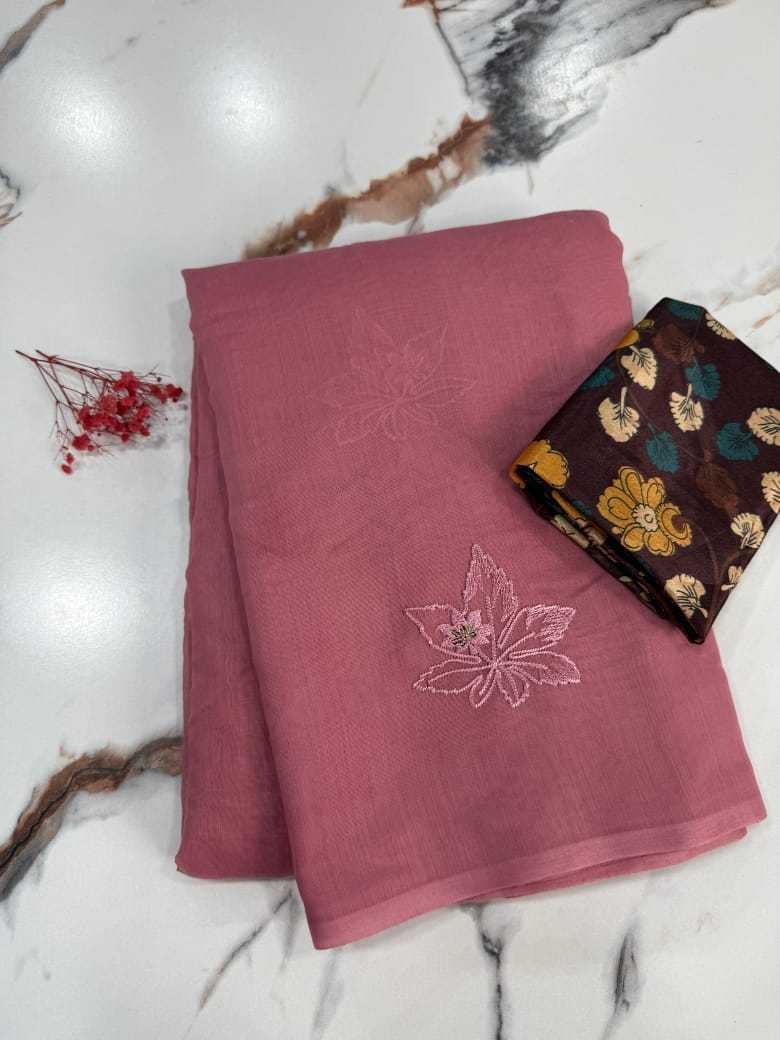 Ynf Cotton RIN178 flower Sarees Wedding Collections Festive Collections Wholesale Designer Sarees Chanderi Sarees Embroidered Sarees Manufacturer