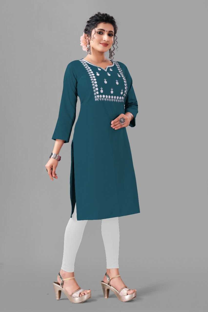 Ynf Cotton RIN222 KIWI Kurti Plus Size Collections Wholesale Designer Kurtis Cotton Kurtis Embroidered Kurtis Manufacturer