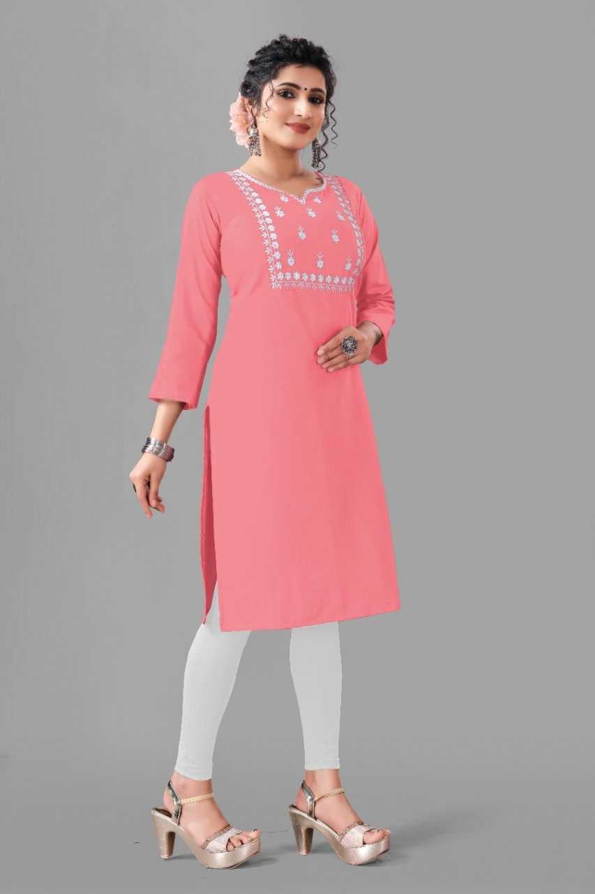Ynf Cotton RIN222 KIWI Kurti Plus Size Collections Wholesale Designer Kurtis Cotton Kurtis Embroidered Kurtis Manufacturer