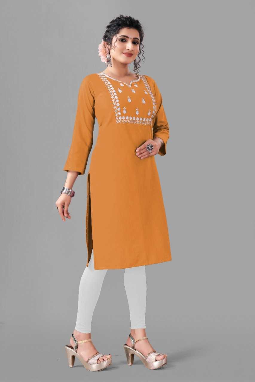 Ynf Cotton RIN222 KIWI Kurti Plus Size Collections Wholesale Designer Kurtis Cotton Kurtis Embroidered Kurtis Manufacturer