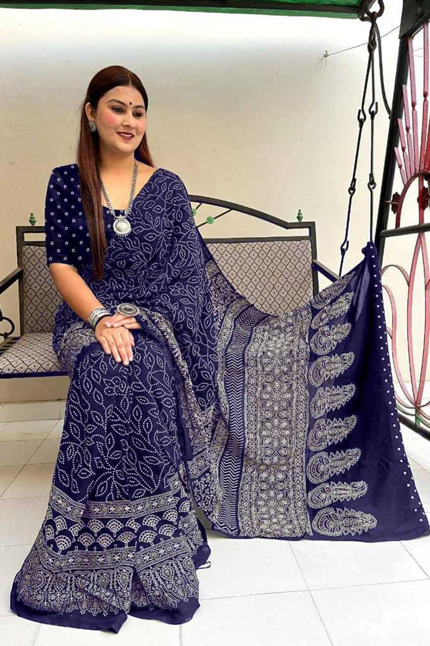 Ynf Cotton RIN229 112 Sarees Wholesale Ajrakh Sarees Cotton Sarees Mulmul Cotton Sarees Manufacturer