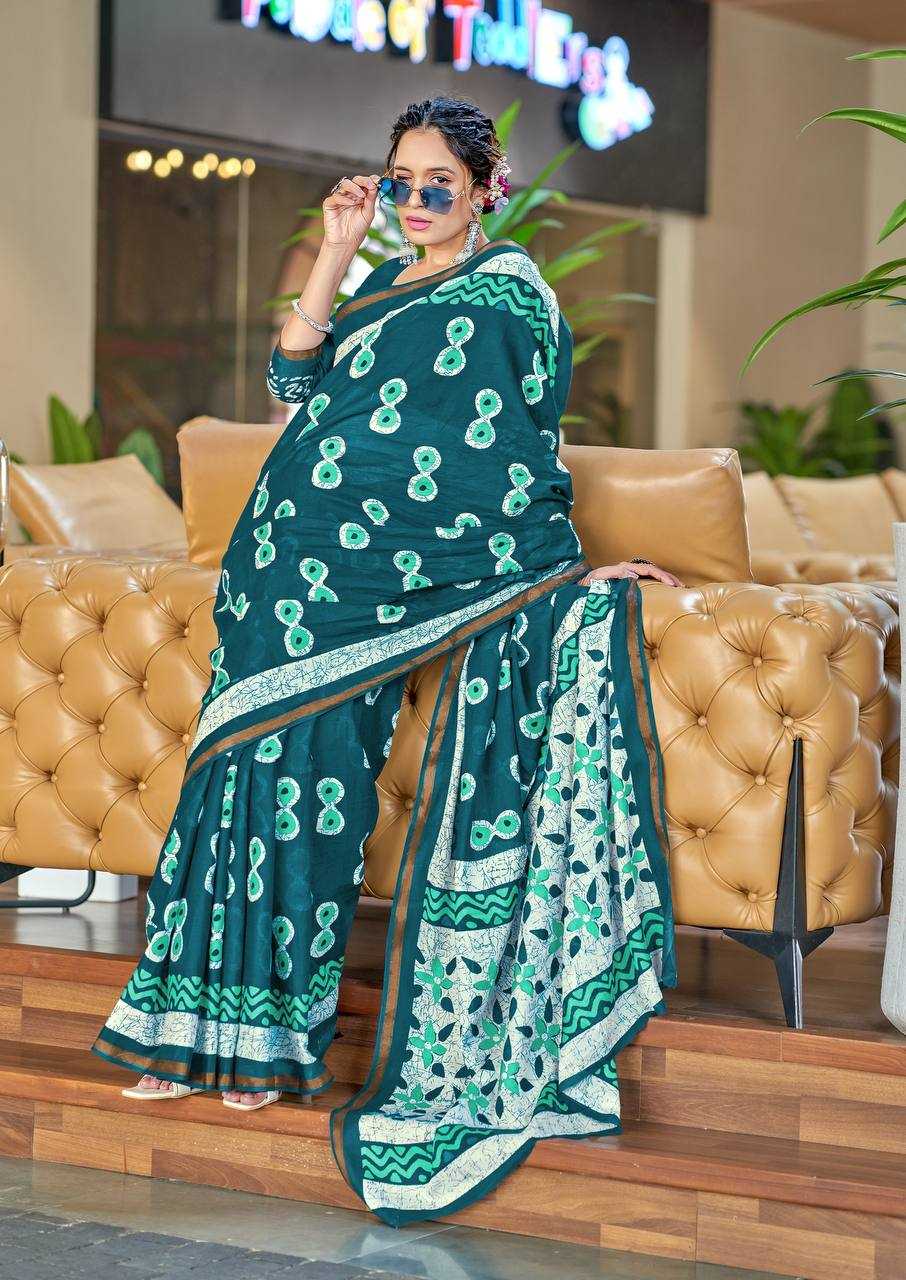 Ynf Cotton RIN229 83 Sarees Wedding Collections Festive Collections Wholesale Block Print Sarees Zari Border Sarees Sarees With Blouse Manufacturer