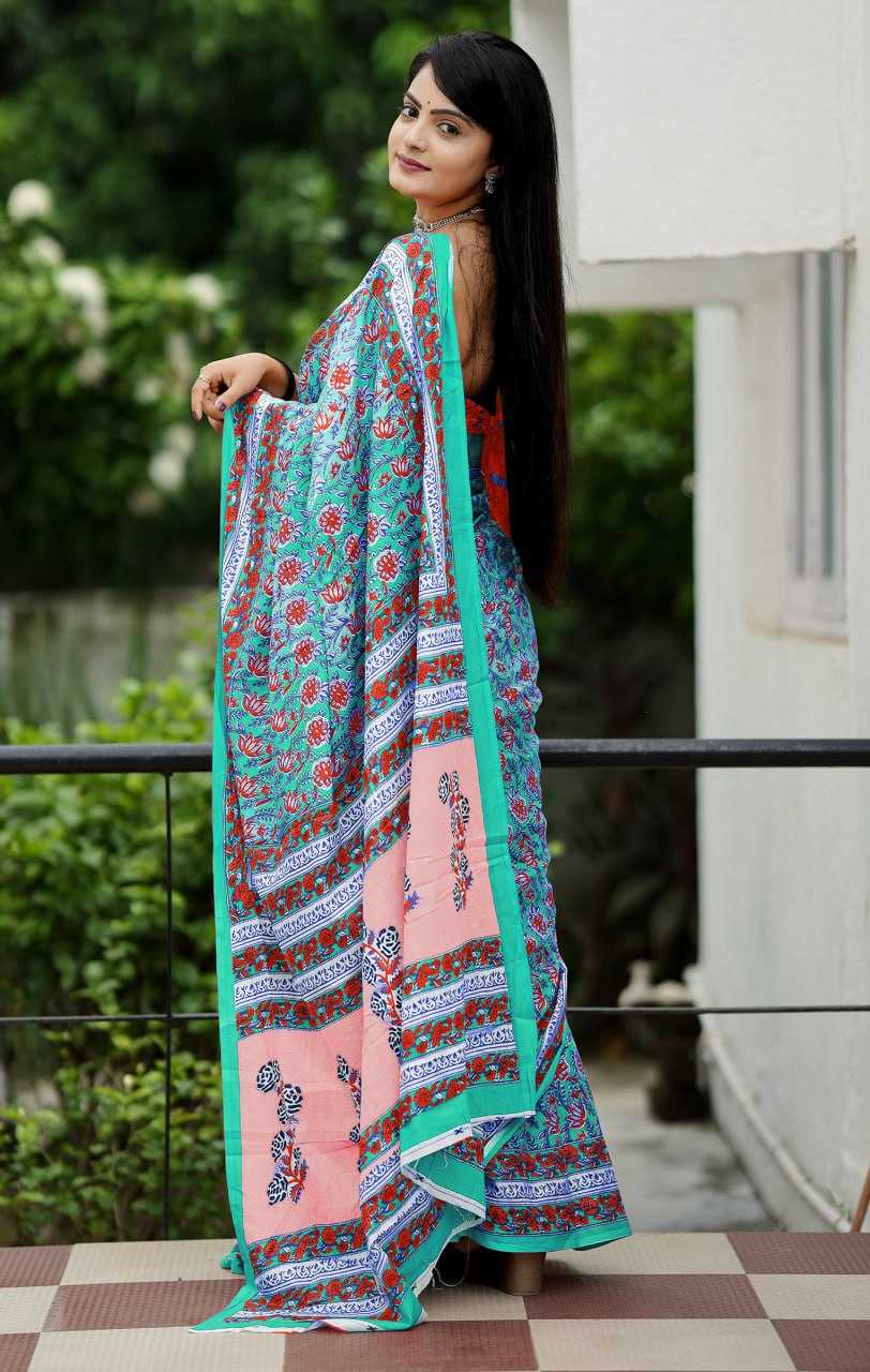 Ynf Cotton RIN229 93 Sarees Wholesale Fancy Sarees Printed Sarees Cotton Linen Sarees Manufacturer