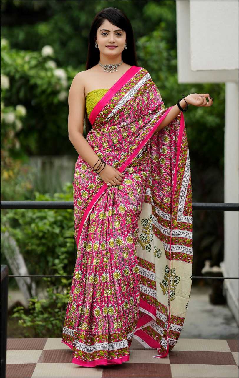 Ynf Cotton RIN229 93 Sarees Wholesale Fancy Sarees Printed Sarees Cotton Linen Sarees Manufacturer
