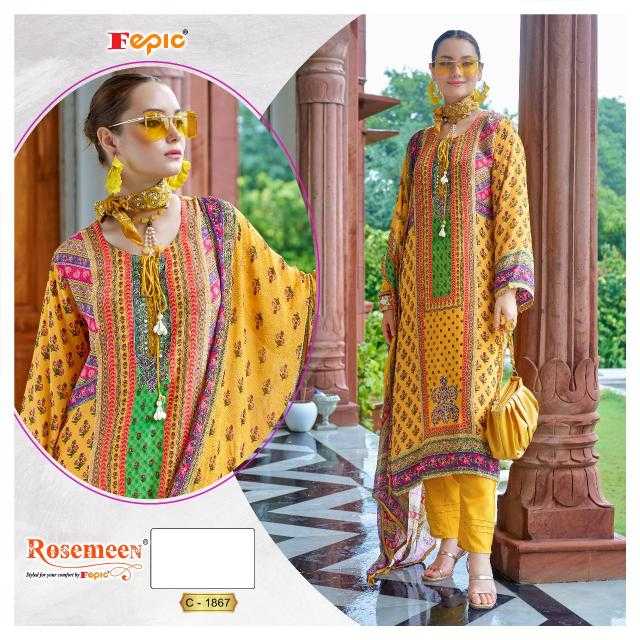 Ynf Crepe KESH446 FEPIC-ROSEMEEN-CRAPE PRINTE Suits & Dresses Wedding Collections Wholesale Printed Suits Embroidery Suits Wedding Suits Manufacturer