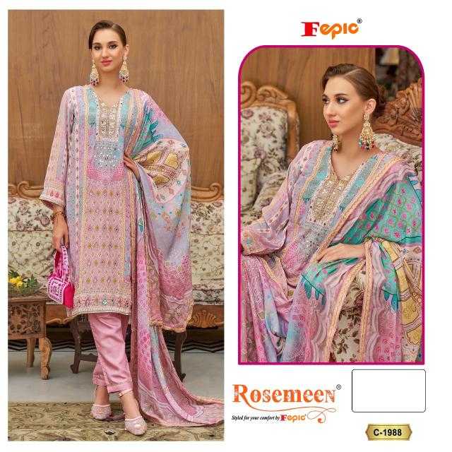 Ynf Crepe KESH446 FEPIC-ROSEMEEN-CRAPE PRINTE Suits & Dresses Wedding Collections Wholesale Printed Suits Embroidery Suits Wedding Suits Manufacturer