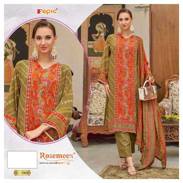 Ynf Crepe KESH446 FEPIC-ROSEMEEN-CRAPE PRINTE Suits & Dresses Wedding Collections Wholesale Printed Suits Embroidery Suits Wedding Suits Manufacturer
