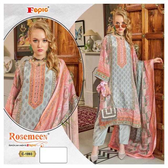 Ynf Crepe KESH446 FEPIC-ROSEMEEN-CRAPE PRINTE Suits & Dresses Wedding Collections Wholesale Printed Suits Embroidery Suits Wedding Suits Manufacturer