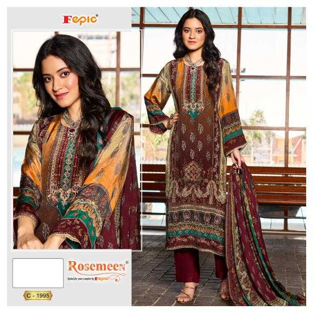 Ynf Crepe KESH446 FEPIC-ROSEMEEN-CRAPE PRINTE Suits & Dresses Wedding Collections Wholesale Printed Suits Embroidery Suits Wedding Suits Manufacturer