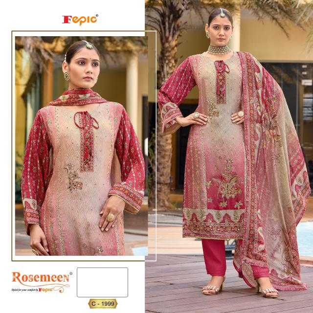 Ynf Crepe KESH446 FEPIC-ROSEMEEN-CRAPE PRINTE Suits & Dresses Wedding Collections Wholesale Printed Suits Embroidery Suits Wedding Suits Manufacturer