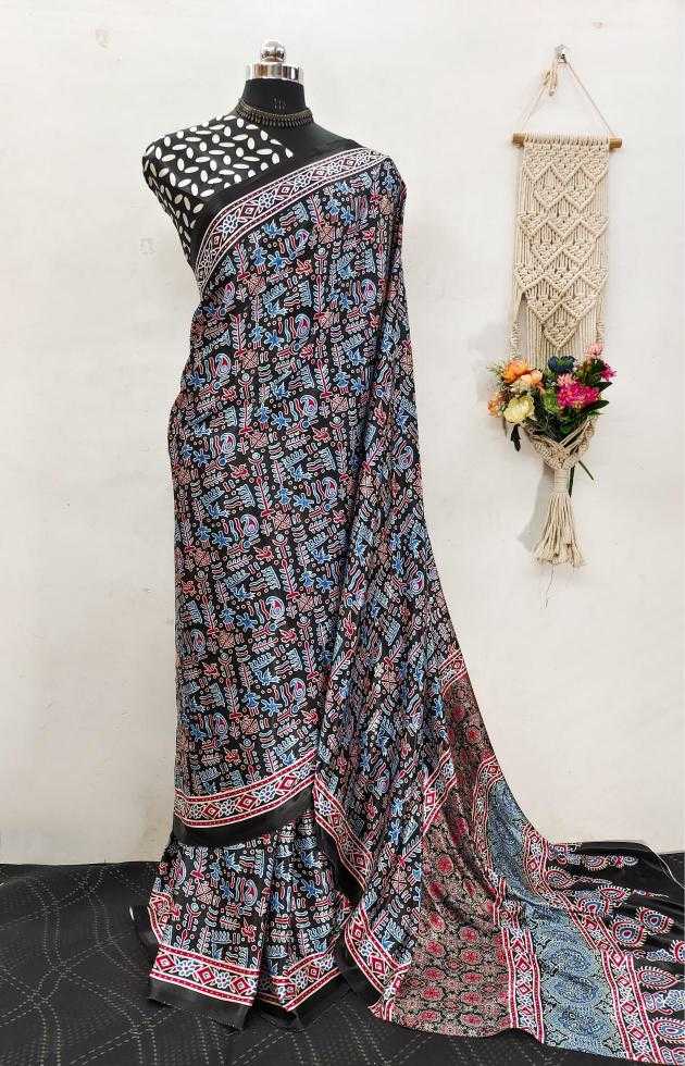 Ynf Crepe KESH484 306 Sarees Wedding Collections Festive Collections Wholesale Designer Sarees Printed Sarees Ajrakh Sarees Manufacturer