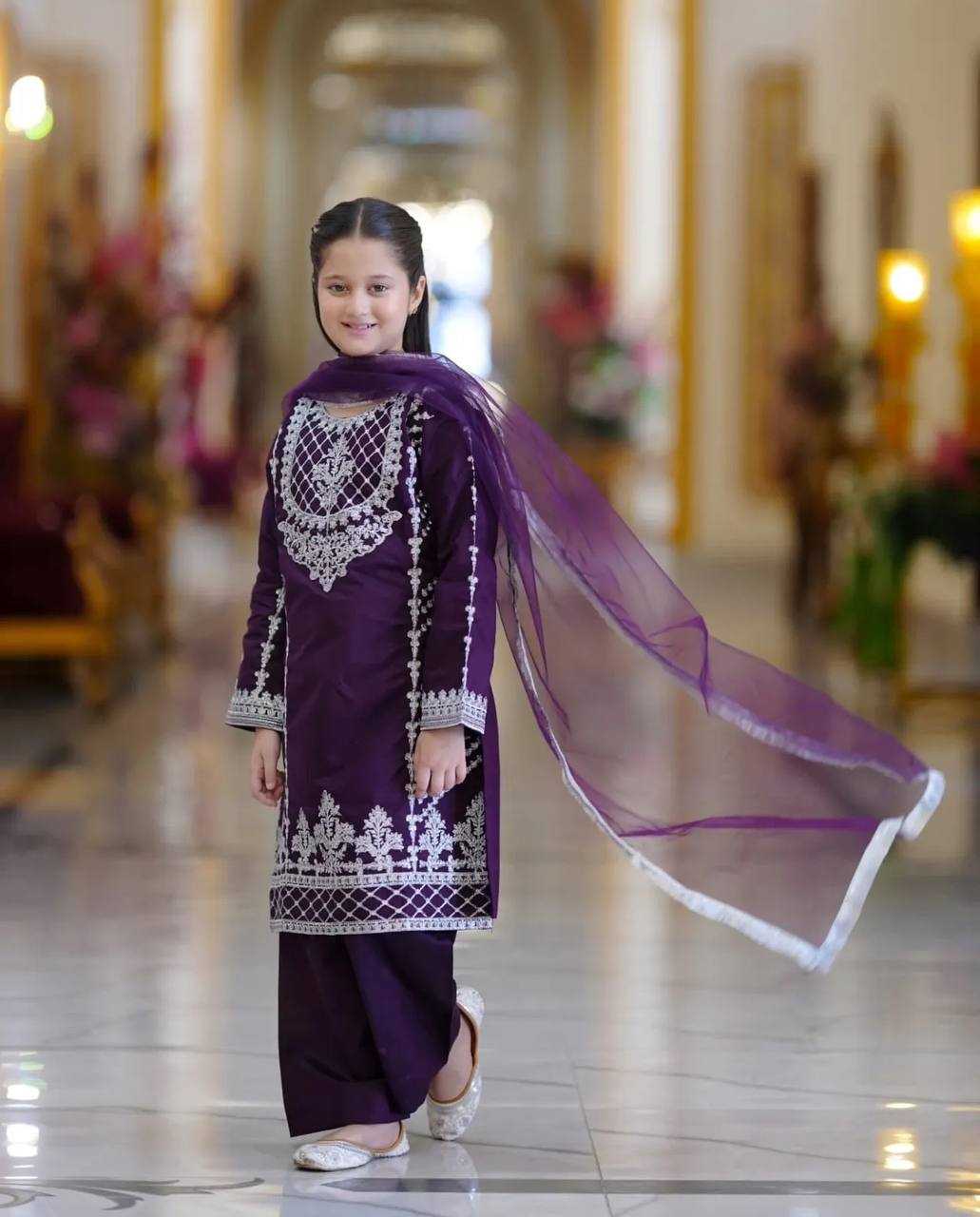 Ynf Crepe Silk KESH415 214 Kids Wear Wholesale Kids Lehenga Ethnic Dresses For Kids Indian Wear For Kids Manufacturer