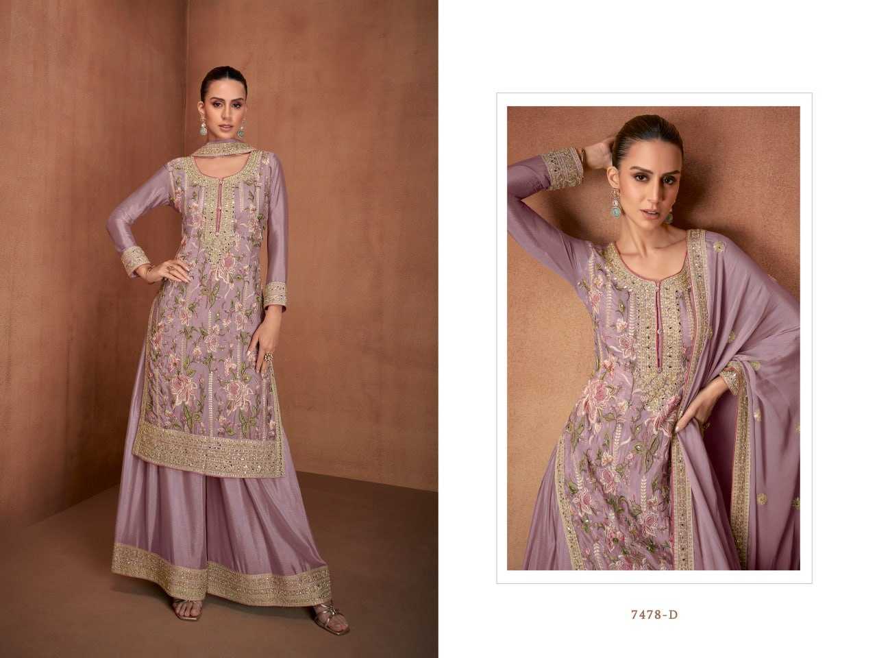 Ynf Crepe Silk KESH504 7478 Suits & Dresses Wholesale Ladies Suits Embroidery Suits Palazzo Suit Wedding guest dresses Manufacturer