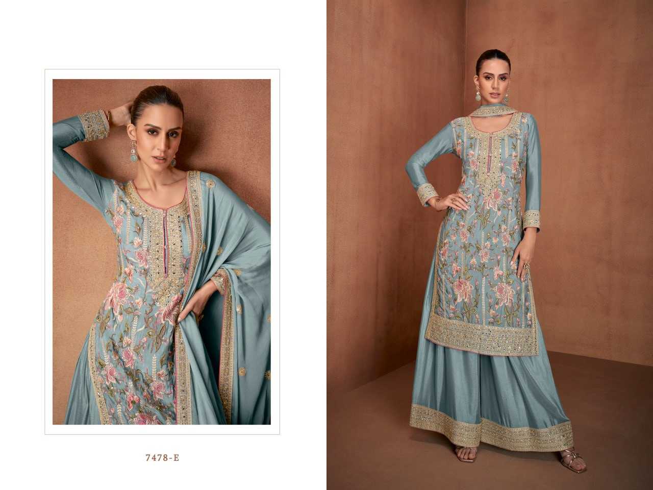 Ynf Crepe Silk KESH504 7478 Suits & Dresses Wholesale Ladies Suits Embroidery Suits Palazzo Suit Wedding guest dresses Manufacturer