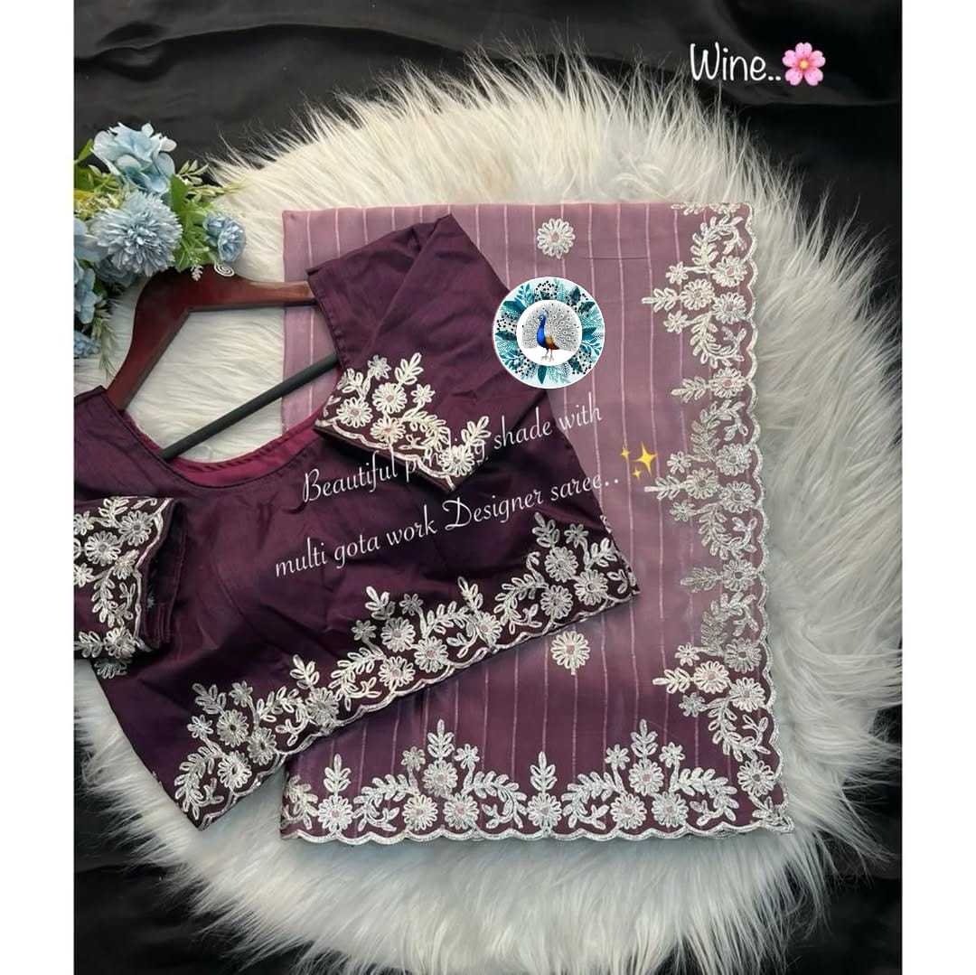 Ynf Crepe Silk RIN128 Daga & gota Silk Sarees Wedding Collections Festive Collections Wholesale Crepe Silk Saree Designer Silk Sarees Silk Sarees For Weddings Manufacturer