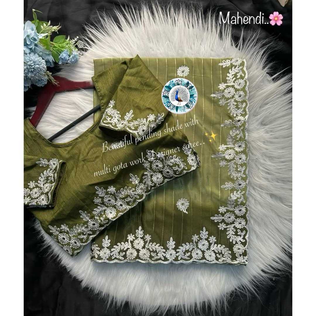 Ynf Crepe Silk RIN128 Daga & gota Silk Sarees Wedding Collections Festive Collections Wholesale Crepe Silk Saree Designer Silk Sarees Silk Sarees For Weddings Manufacturer