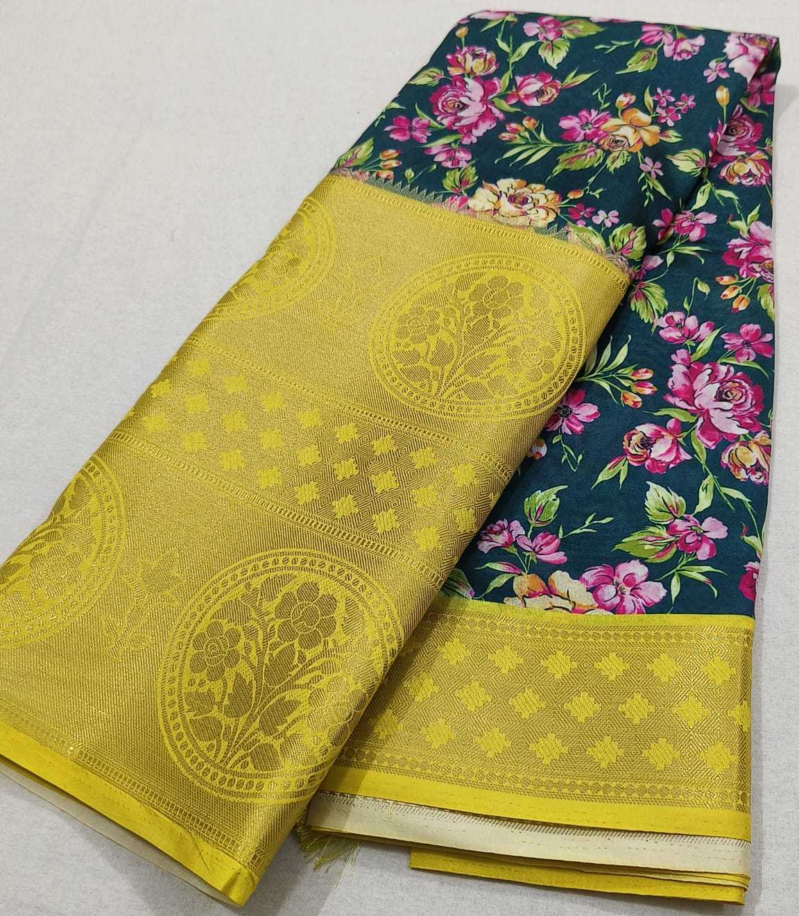 Ynf Crepe Silk RIN203 Contrast Rich Silk Sarees Wedding Collections Wholesale Printed Silk Saree Crepe Silk Saree Designer Silk Sarees Manufacturer