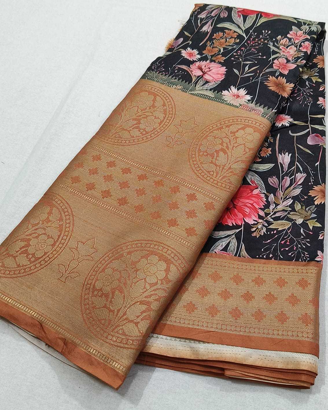 Ynf Crepe Silk RIN203 Contrast Rich Silk Sarees Wedding Collections Wholesale Printed Silk Saree Crepe Silk Saree Designer Silk Sarees Manufacturer