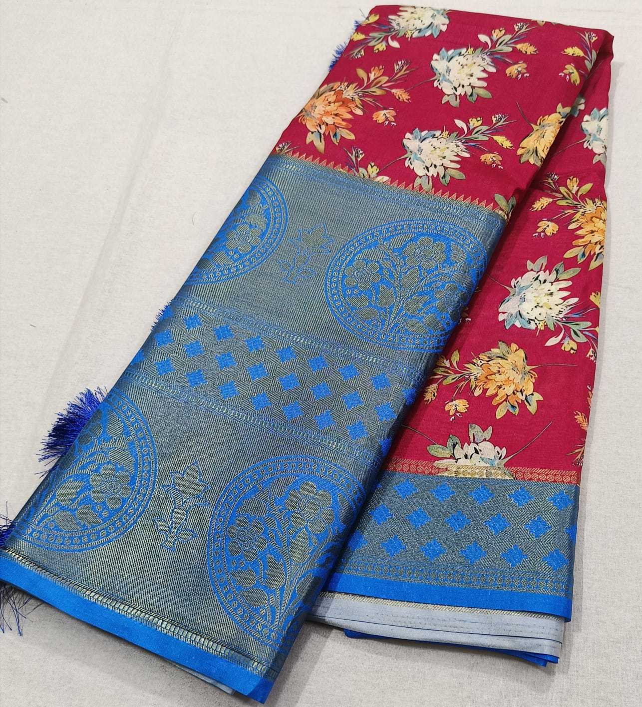 Ynf Crepe Silk RIN203 Contrast Rich Silk Sarees Wedding Collections Wholesale Printed Silk Saree Crepe Silk Saree Designer Silk Sarees Manufacturer
