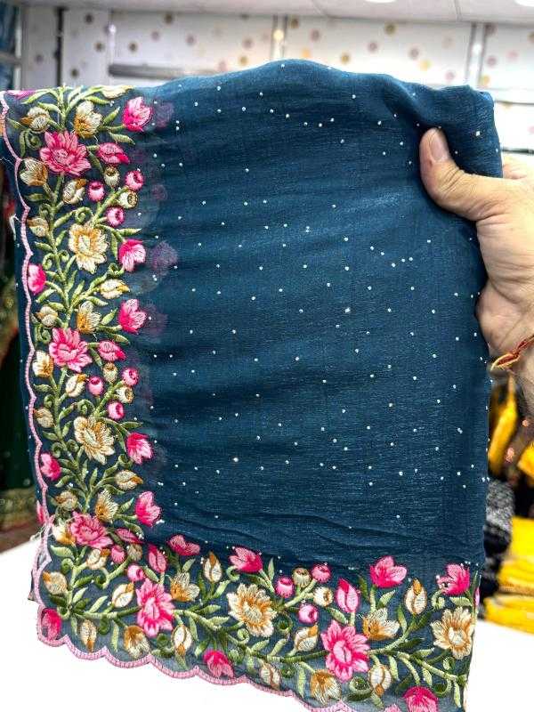 Ynf Crunchi KESH114 2780 Sarees Wedding Collections Wholesale Designer Sarees Kashmiri Sarees Stone Work Saree Manufacturer