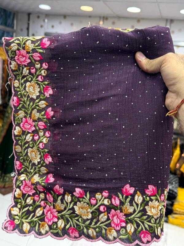 Ynf Crunchi KESH114 2780 Sarees Wedding Collections Wholesale Designer Sarees Kashmiri Sarees Stone Work Saree Manufacturer
