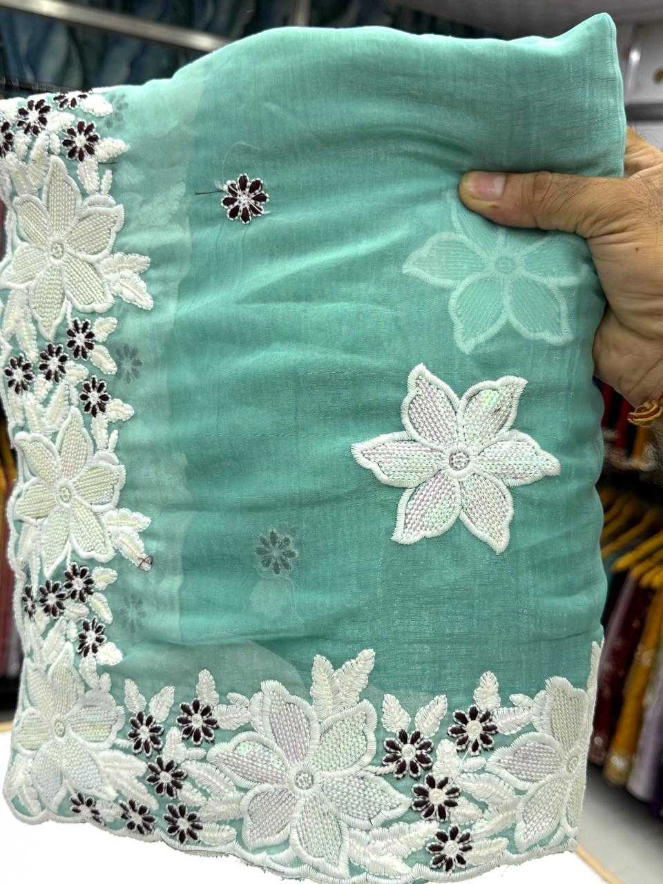 Ynf Crunchi KESH114 2797 Sarees Wedding Collections Festive Collections Wholesale Embroidered Sarees Cutwork Saree Manufacturer