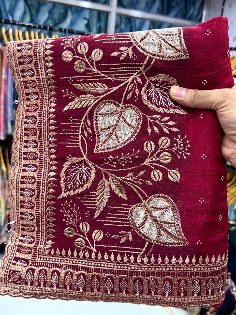 Ynf Crunchi KESH114 4237 Sarees Wedding Collections Festive Collections Wholesale Designer Sarees Embroidered Sarees Zari Border Sarees Manufacturer