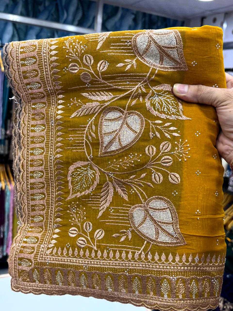 Ynf Crunchi KESH114 4237 Sarees Wedding Collections Festive Collections Wholesale Designer Sarees Embroidered Sarees Zari Border Sarees Manufacturer