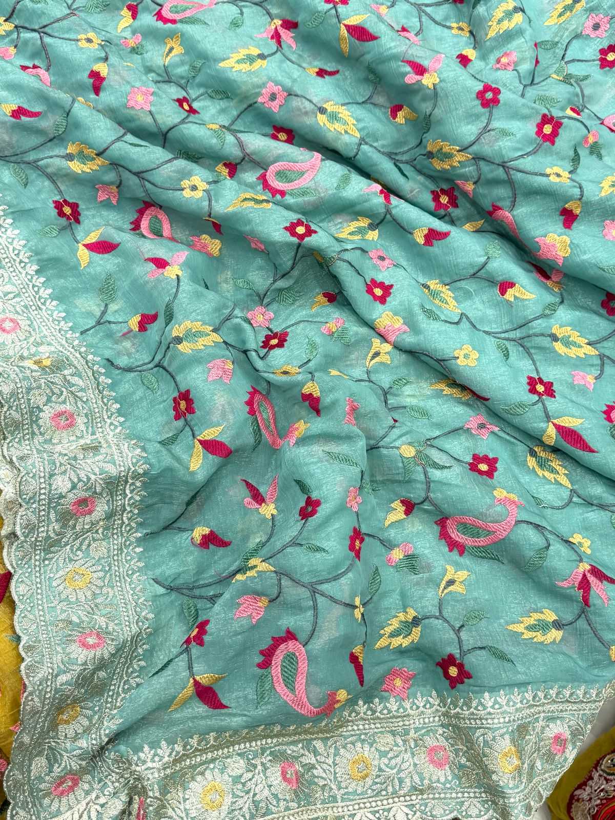 Ynf Crunchi KESH114 4837 Sarees Wedding Collections Festive Collections Wholesale Designer Sarees Kashmiri Sarees Zari Border Sarees Manufacturer